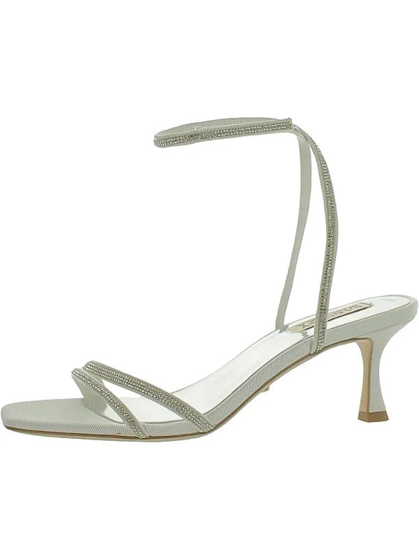 Women's ankle - strap stiletto heel pumps with a cut - out detailWomens Satin Embellished Kitten Heels Women's ankle - strap stiletto heel pumps with a cut - out detailWomens Satin Embellished Kitten Heels
