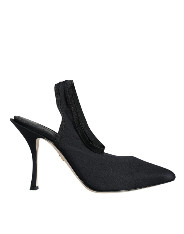 Women's breathable stiletto heel pumps for warm weatherDolce & Gabbana Jersey Stretch Heels Slingback Women's Shoes Women's breathable stiletto heel pumps for warm weatherDolce & Gabbana Jersey Stretch Heels Slingback Women's Shoes