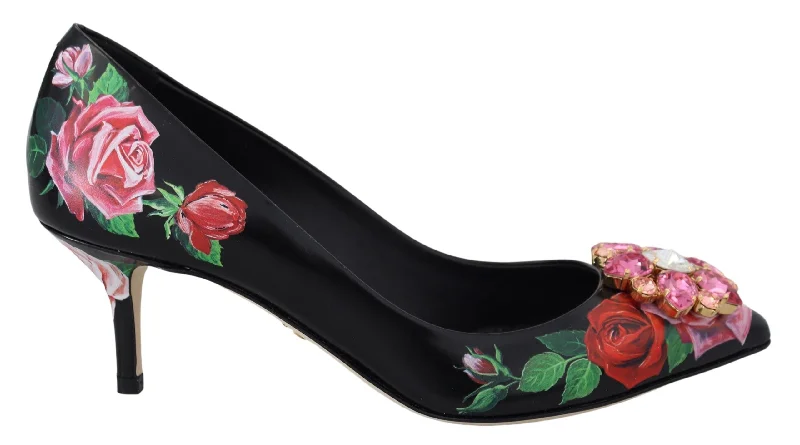 Women's prom stiletto heel pumps in a shimmery fabricDolce & Gabbana Elegant Floral Crystal Women's Pumps Women's prom stiletto heel pumps in a shimmery fabricDolce & Gabbana Elegant Floral Crystal Women's Pumps