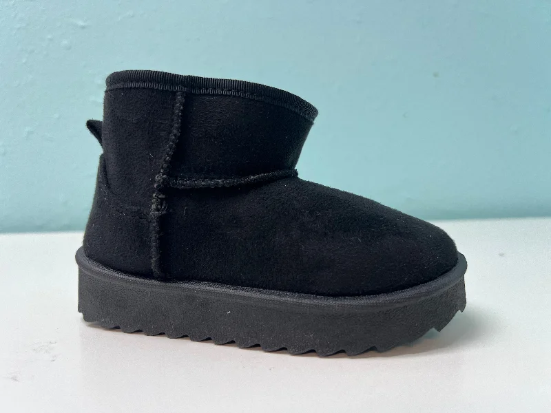 women's booties with lacesEFRON-20A TODDLERS Black