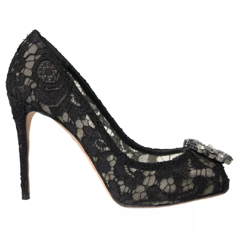 Women's shock - absorbing stiletto heel pumps for all - day wearDolce & Gabbana Taormina Lace Crystal Heel Pumps Women's Shoes (Pre-Owned) Women's shock - absorbing stiletto heel pumps for all - day wearDolce & Gabbana Taormina Lace Crystal Heel Pumps Women's Shoes (Pre-Owned)
