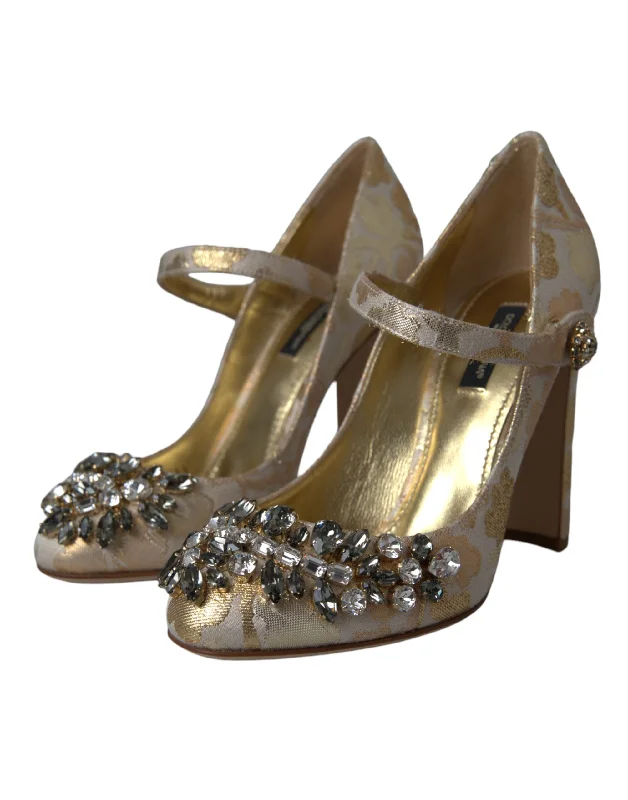 Women's office - appropriate stiletto heel pumps with a low - heel optionDolce & Gabbana Jacquard Crystal Mary Janes Pumps Women's Shoes Women's office - appropriate stiletto heel pumps with a low - heel optionDolce & Gabbana Jacquard Crystal Mary Janes Pumps Women's Shoes