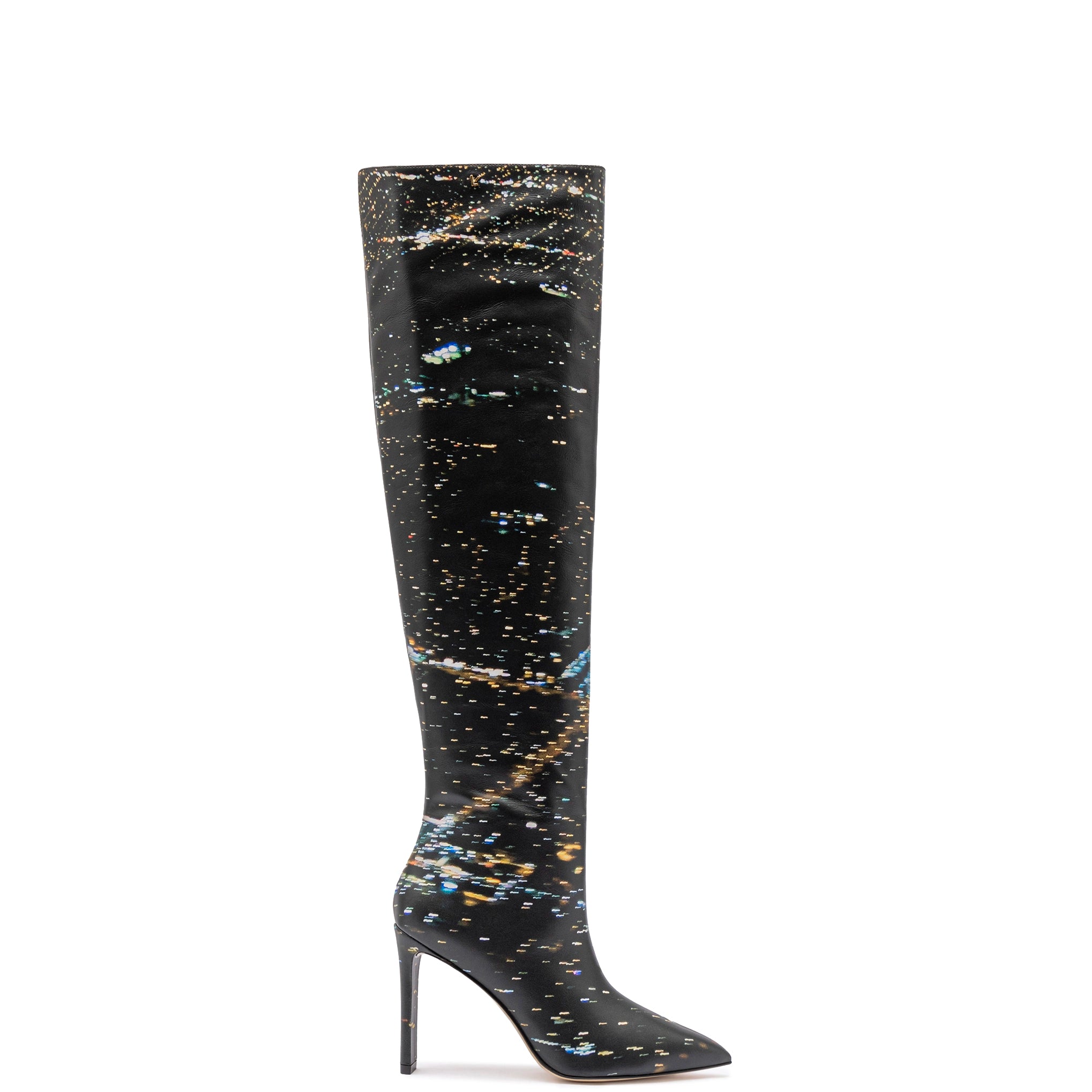 women's booties for eveningLarroudé x Libertine Boot In Black LAX Printed Leather