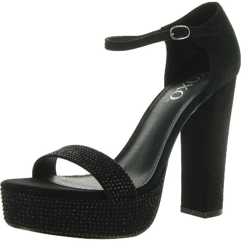 Women's date - night stiletto heel pumps with a sexy silhouetteCandy Womens Faux Suede Open Toe Block Heels Women's date - night stiletto heel pumps with a sexy silhouetteCandy Womens Faux Suede Open Toe Block Heels