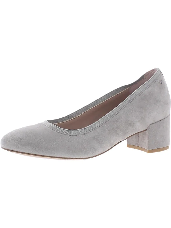 Women's shock - absorbing stiletto heel pumps for all - day wearNatalie Womens Suede Slip On Block Heels Women's shock - absorbing stiletto heel pumps for all - day wearNatalie Womens Suede Slip On Block Heels