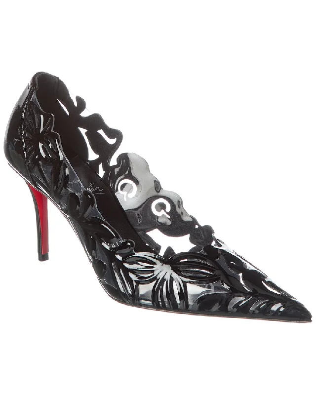 Women's faux suede stiletto heel pumps for a budget - friendly optionChristian Louboutin Apostropha Petunia 80 PVC & Patent Pump Women's faux suede stiletto heel pumps for a budget - friendly optionChristian Louboutin Apostropha Petunia 80 PVC & Patent Pump