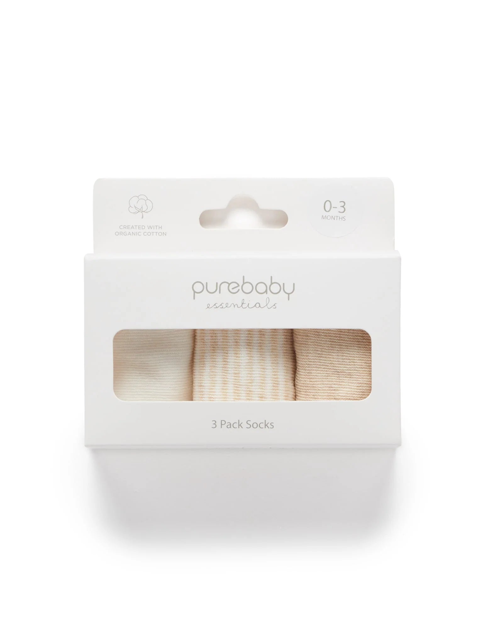 women's booties with sock-like fitPurebaby Essentials 3 Pair Sock Pack - Wheat/Melange/Vanilla