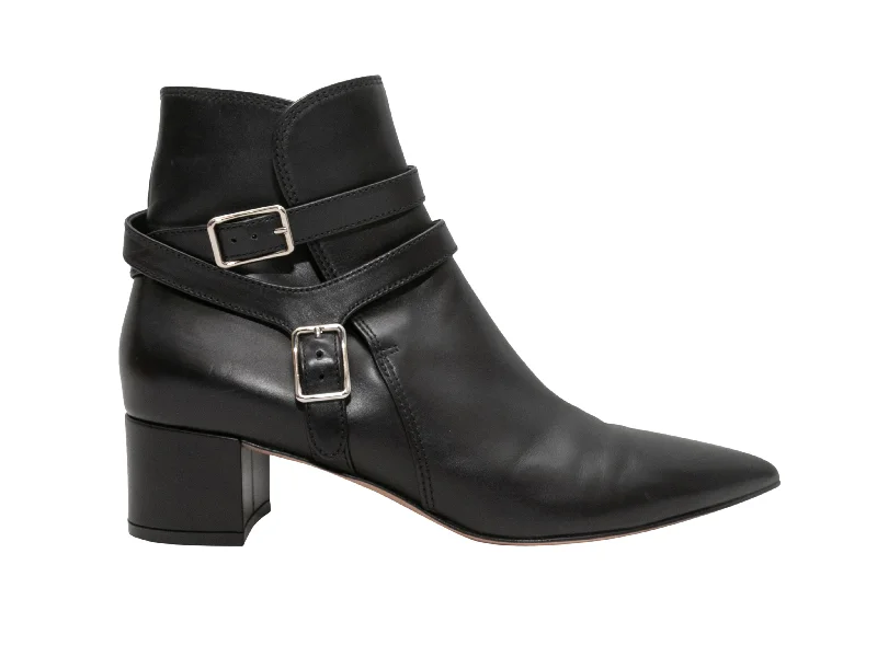 women's booties for officeBlack Gianvito Rossi Pointed-Toe Buckle Ankle Boots Size 39 women's booties for officeBlack Gianvito Rossi Pointed-Toe Buckle Ankle Boots Size 39