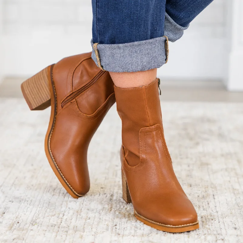 women's suede bootiesHow Can It Be Booties, Camel