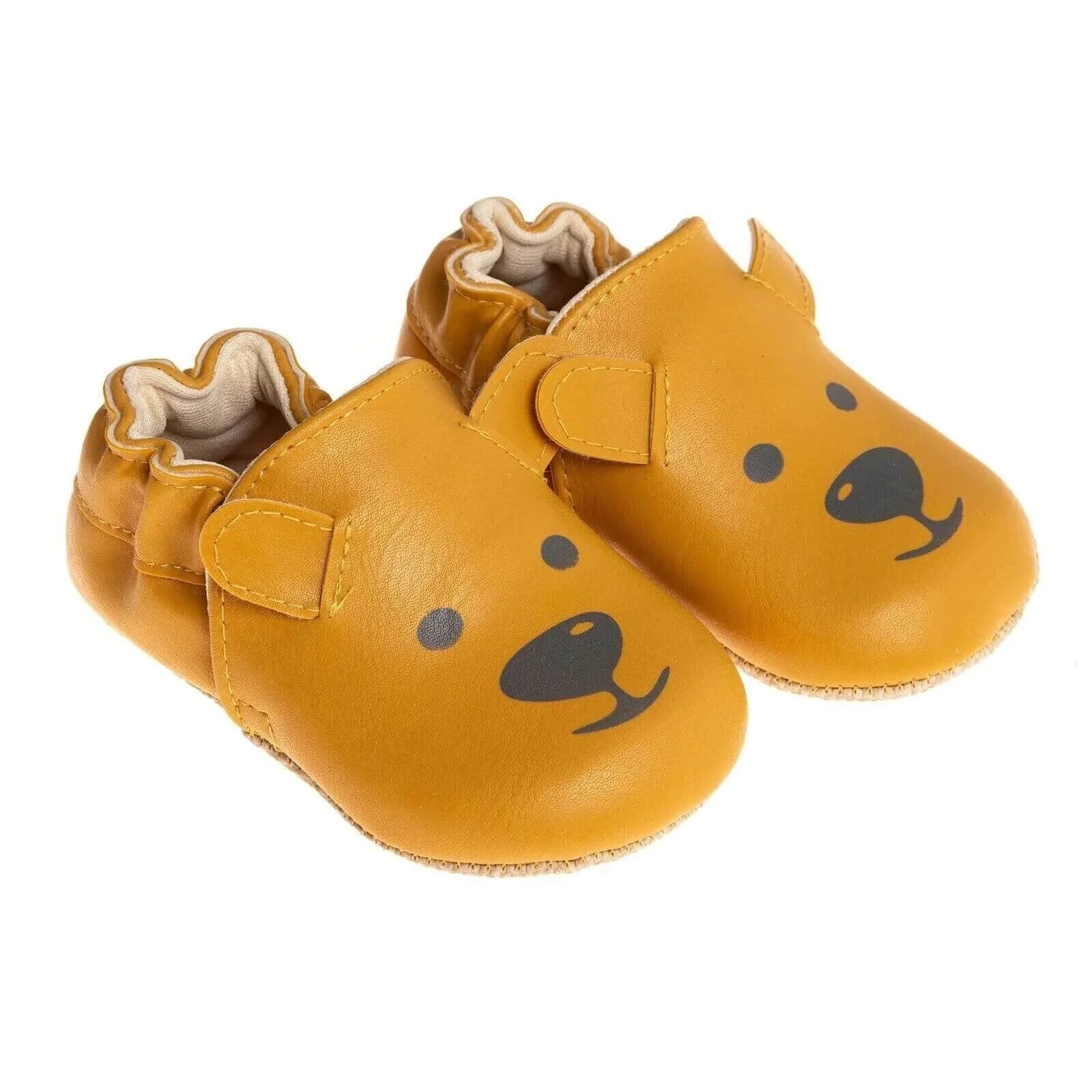 women's booties with pull-on tabsPapulin Unisex Bear Patterned Booties - Ginger