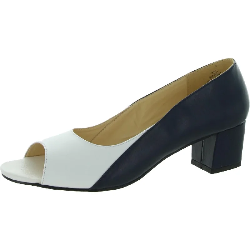 Women's strappy open - toe stiletto heel pumps with rhinestonesLena Womens Leather Colorblock Peep-Toe Heels Women's strappy open - toe stiletto heel pumps with rhinestonesLena Womens Leather Colorblock Peep-Toe Heels