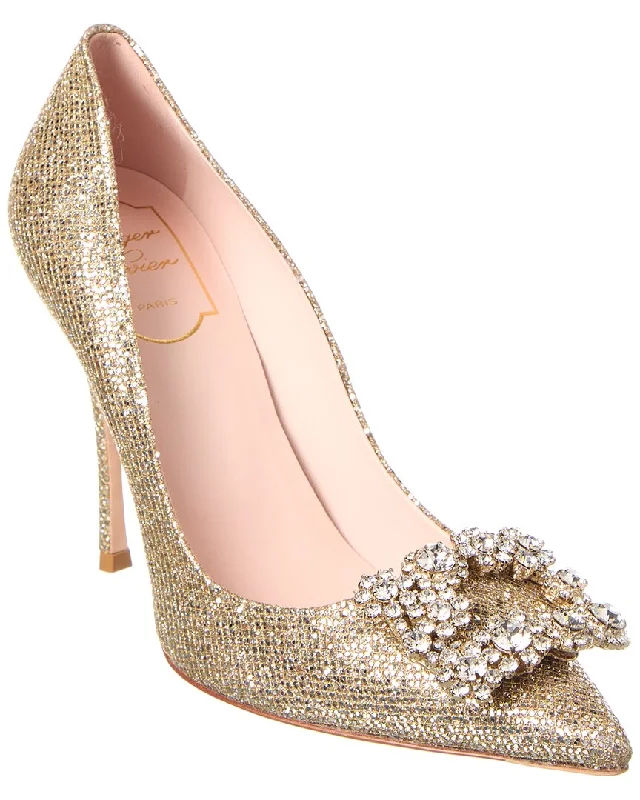 Women's date - night stiletto heel pumps with a sexy silhouetteRoger Vivier Flower Strass Leather Pump Women's date - night stiletto heel pumps with a sexy silhouetteRoger Vivier Flower Strass Leather Pump