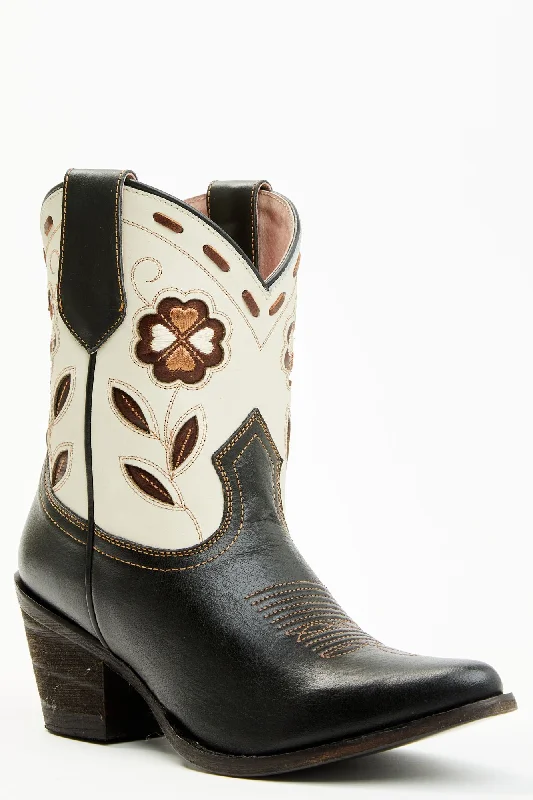 women's booties for urban styleRunaway Black Western Booties - Round Toe