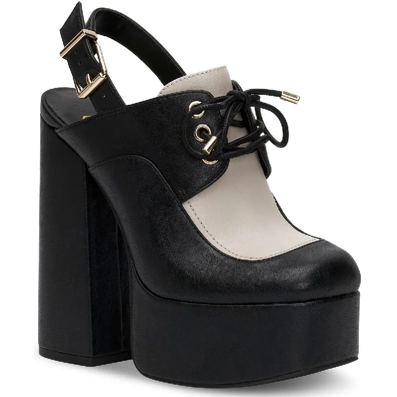 Women's arch - support stiletto heel pumps for better comfortSondos Womens Faux leather Chunky Slingback Heels Women's arch - support stiletto heel pumps for better comfortSondos Womens Faux leather Chunky Slingback Heels