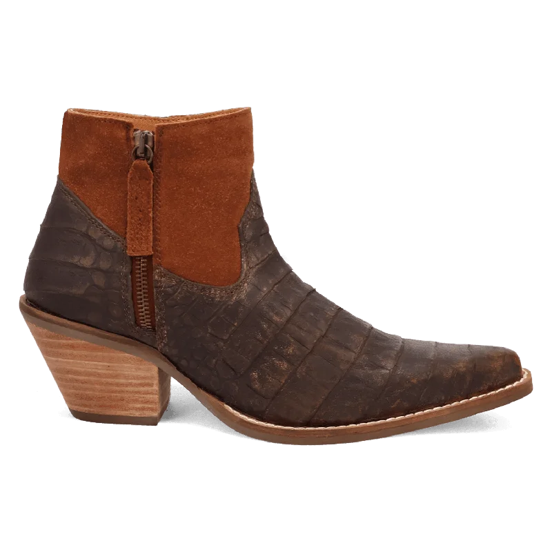 women's booties with platformRICKIE LEATHER BOOTIE