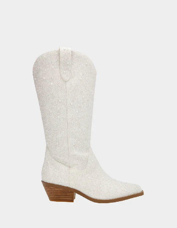 women's flat bootiesDALAS IVORY