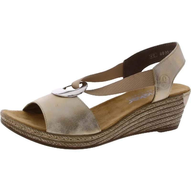 Women's metallic leather stiletto heel pumps with a reflective surfaceWomens Stretch Casual Wedge Heels Women's metallic leather stiletto heel pumps with a reflective surfaceWomens Stretch Casual Wedge Heels