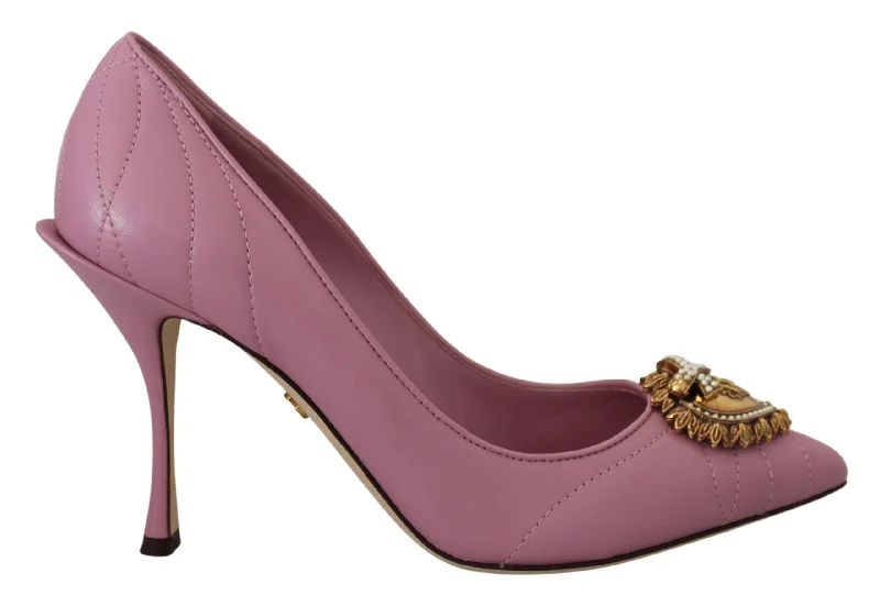 Women's cocktail party stiletto heel pumps with a unique patternDolce & Gabbana Devotion Leather Heels in Women's Women's cocktail party stiletto heel pumps with a unique patternDolce & Gabbana Devotion Leather Heels in Women's