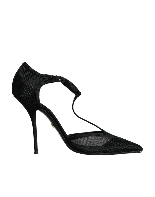 Women's satin - lined stiletto heel pumps for extra comfortDolce & Gabbana Mesh T-strap Stiletto High Heels Women's Shoes (Pre-Owned) Women's satin - lined stiletto heel pumps for extra comfortDolce & Gabbana Mesh T-strap Stiletto High Heels Women's Shoes (Pre-Owned)