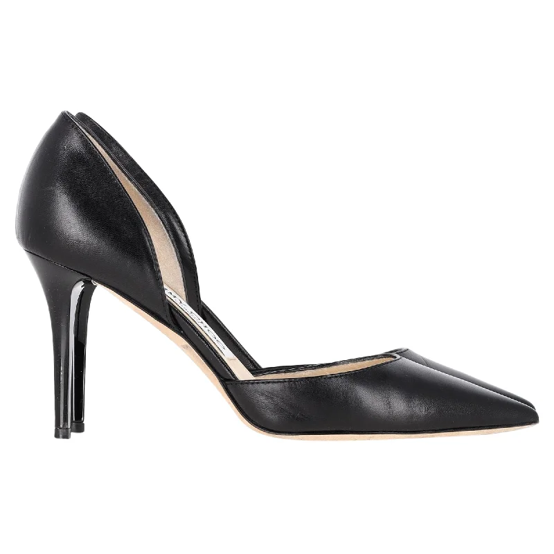 Women's bronze stiletto heel pumps for a warm and metallic lookJimmy Choo Addison Pointed Toe Pumps in Black Leather Women's bronze stiletto heel pumps for a warm and metallic lookJimmy Choo Addison Pointed Toe Pumps in Black Leather