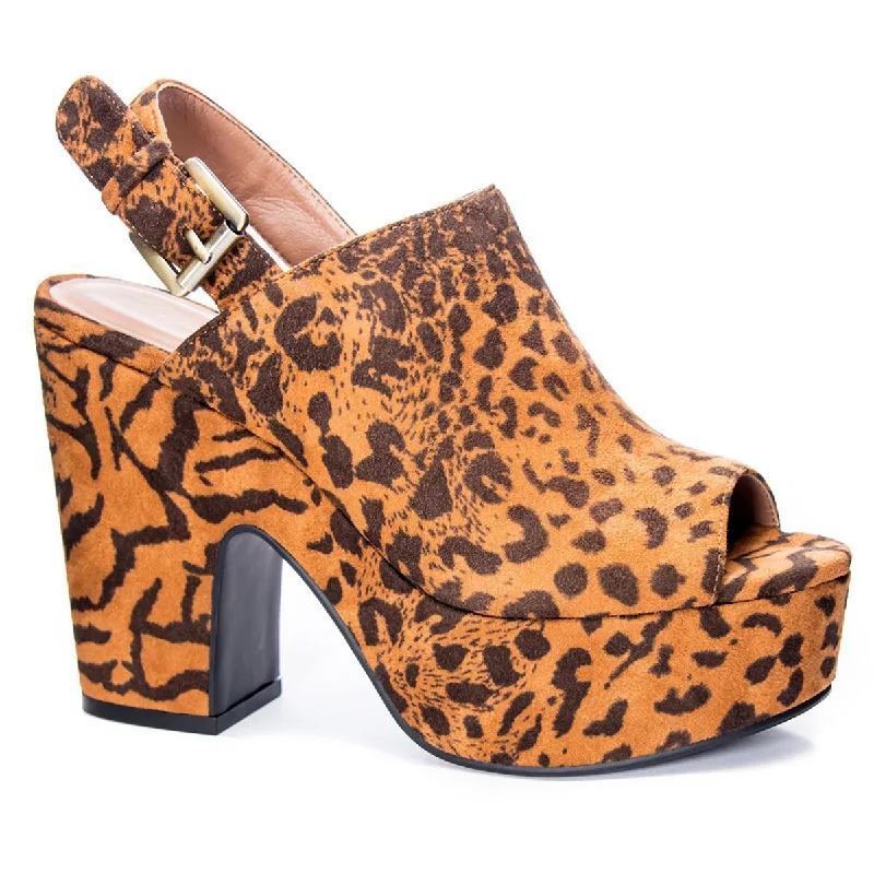 Women's cork - sole stiletto heel pumps for a natural touchBella Womens Suede Peep Toe Slingback Heels Women's cork - sole stiletto heel pumps for a natural touchBella Womens Suede Peep Toe Slingback Heels