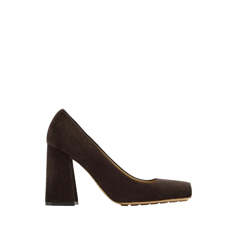Women's cocktail party stiletto heel pumps with a unique patternBottega Veneta Suede Tower Pumps Women's cocktail party stiletto heel pumps with a unique patternBottega Veneta Suede Tower Pumps
