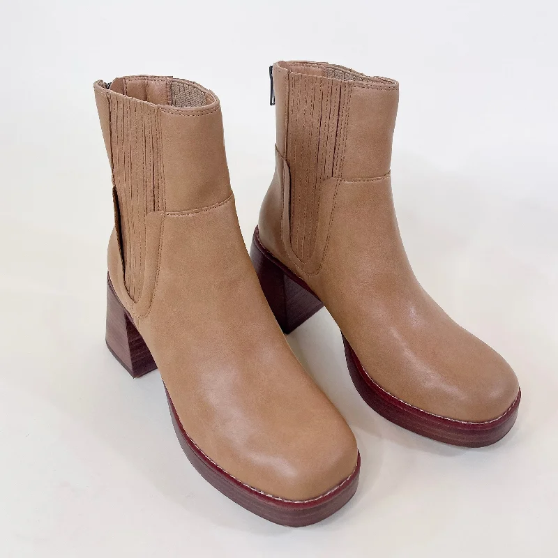 women's booties with unique strapsYellow Box | Ivanka Chelsea Ankle Boot in Nude