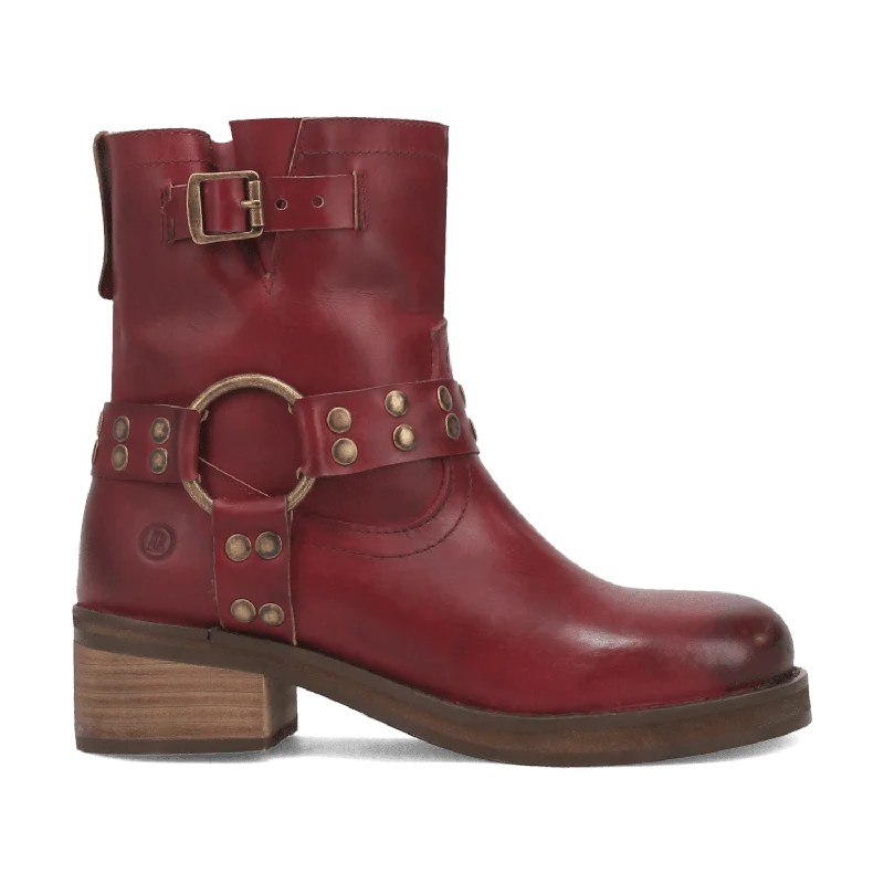 women's booties with snake printANARCHY LEATHER BOOTIE