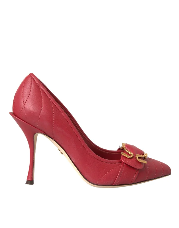 Women's wedding stiletto heel pumps with a pearl - encrusted strapDolce & Gabbana Devotion Leather Heels Pumps Women's Shoes Women's wedding stiletto heel pumps with a pearl - encrusted strapDolce & Gabbana Devotion Leather Heels Pumps Women's Shoes