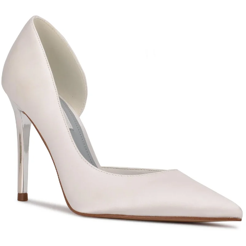 Women's pointed - toe slingback stiletto heel pumps in a peep - toe designFolowe Womens Satin Dressy Pumps Women's pointed - toe slingback stiletto heel pumps in a peep - toe designFolowe Womens Satin Dressy Pumps