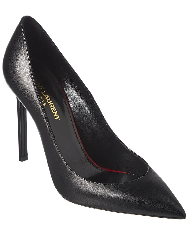 Women's hot pink stiletto heel pumps for a fun night outSaint Laurent Anja 105 Escarpin Leather Pump Women's hot pink stiletto heel pumps for a fun night outSaint Laurent Anja 105 Escarpin Leather Pump