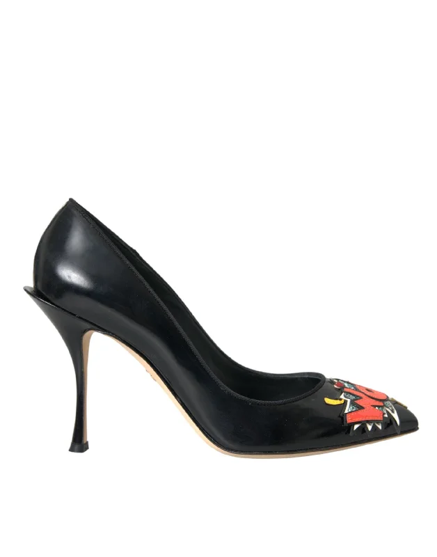 Women's studded stiletto heel pumps for an edgy lookDolce & Gabbana Leather WOW Patch Heels Pumps Women's Shoes Women's studded stiletto heel pumps for an edgy lookDolce & Gabbana Leather WOW Patch Heels Pumps Women's Shoes