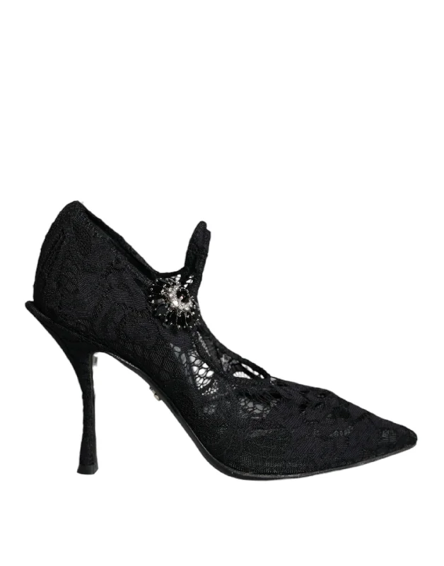 Women's platform stiletto heel pumps with a chunky soleDolce & Gabbana Mary Jane Pumps Lace Crystals Heels Women's Shoes (Pre-Owned) Women's platform stiletto heel pumps with a chunky soleDolce & Gabbana Mary Jane Pumps Lace Crystals Heels Women's Shoes (Pre-Owned)
