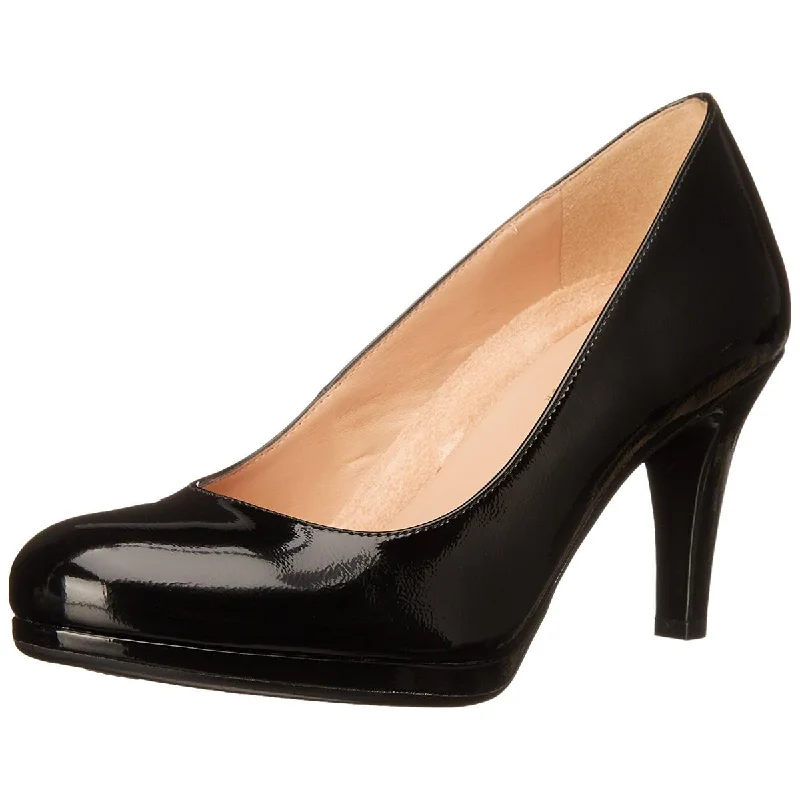 Women's genuine leather stiletto heel pumps with a soft finishMichelle Womens Round Toe Slip On Pumps Women's genuine leather stiletto heel pumps with a soft finishMichelle Womens Round Toe Slip On Pumps