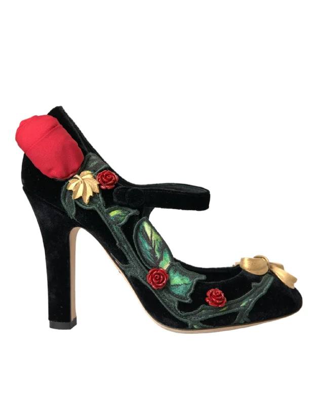 Women's wide - width stiletto heel pumps for a comfortable fitDolce & Gabbana Roses Crystal Brooch Mary Jane Women's Shoes Women's wide - width stiletto heel pumps for a comfortable fitDolce & Gabbana Roses Crystal Brooch Mary Jane Women's Shoes