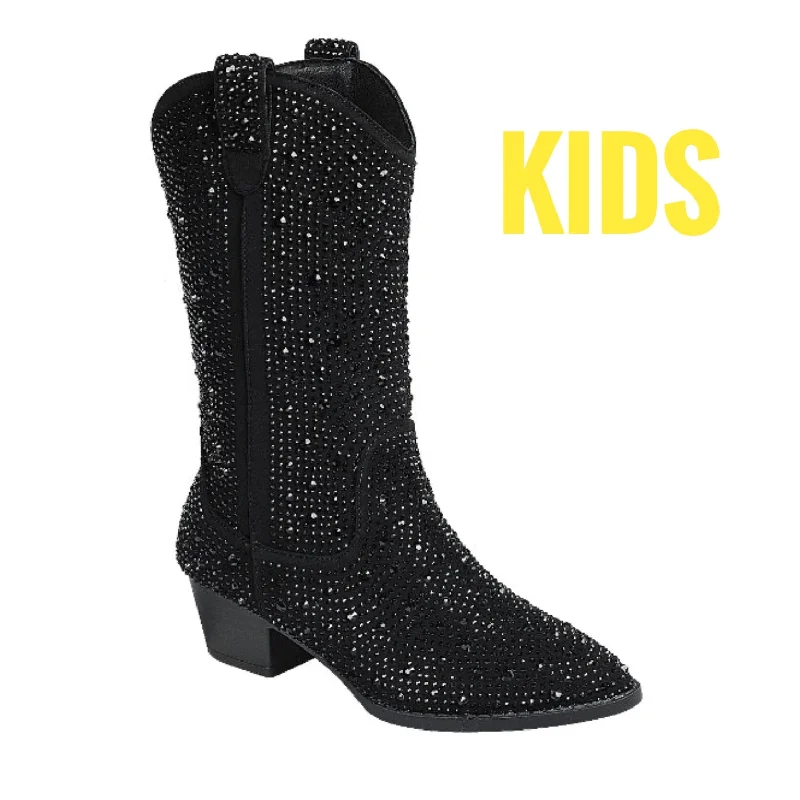 women's booties with studsRIVER-11K KIDS Black