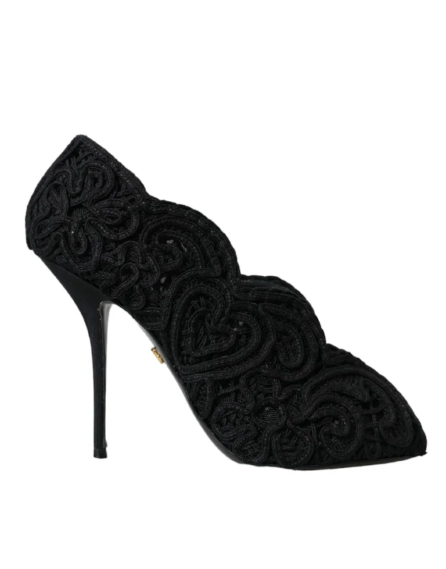 Women's party stiletto heel pumps with a glittery finishDolce & Gabbana Cordonetto Ricamo Pump Open Toe Women's Shoes (Pre-Owned) Women's party stiletto heel pumps with a glittery finishDolce & Gabbana Cordonetto Ricamo Pump Open Toe Women's Shoes (Pre-Owned)