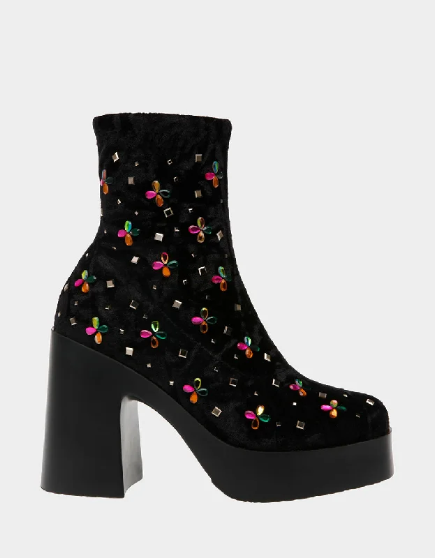 women's booties with tassel detailHARRIET BLACK