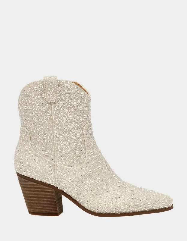 women's booties for fallDIVA IVORY
