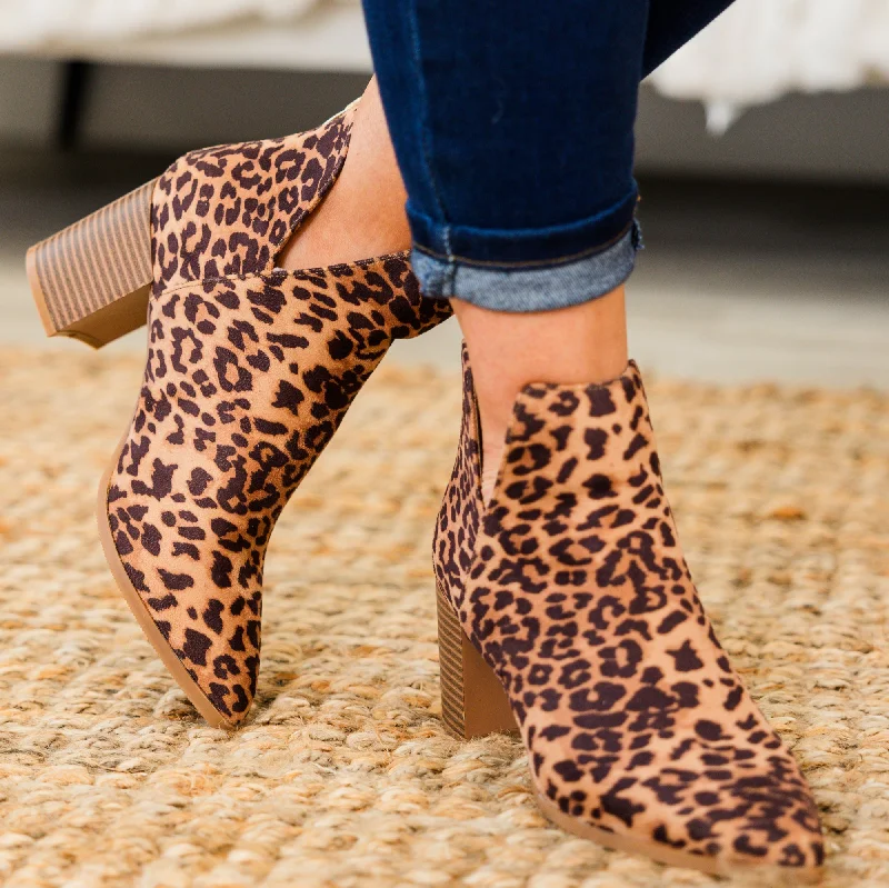 women's booties with bucklesGleaming Glam Booties, Leopard