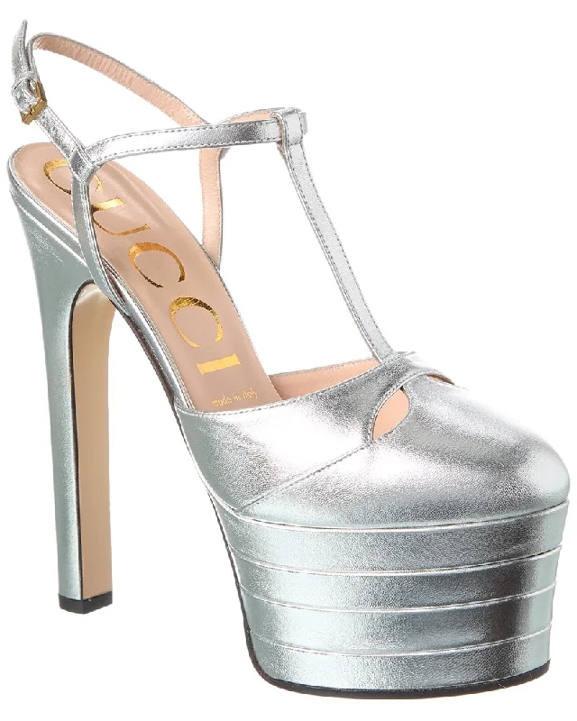 Women's forest green stiletto heel pumps for a nature - inspired lookGucci Leather Platform Pump Women's forest green stiletto heel pumps for a nature - inspired lookGucci Leather Platform Pump