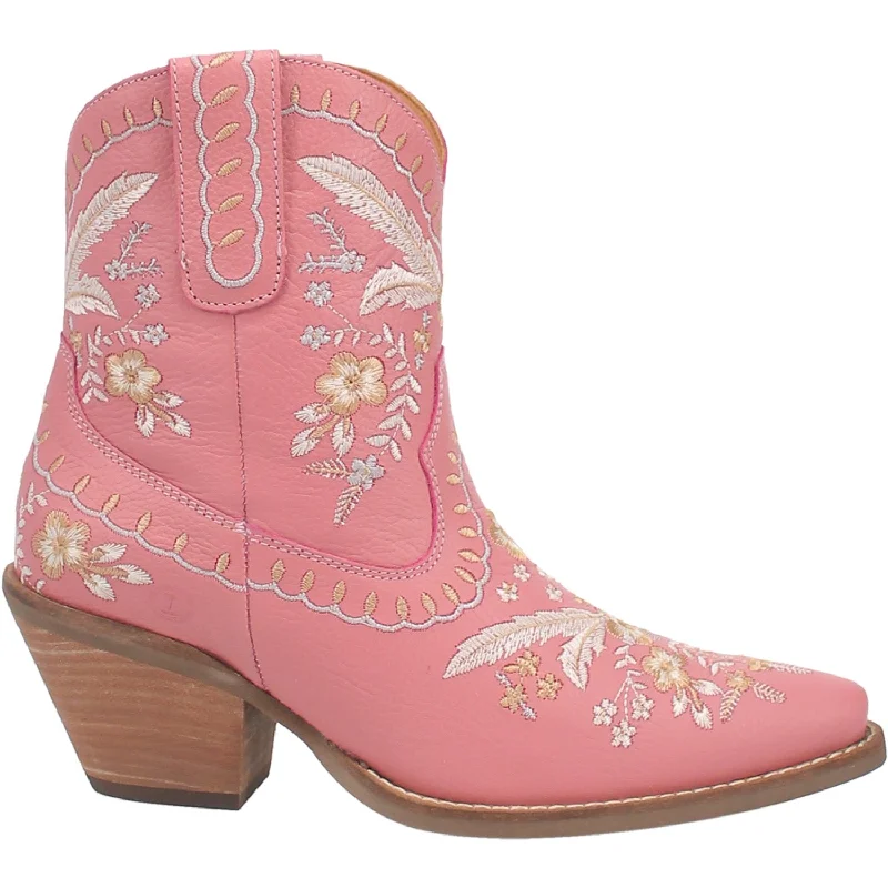 women's booties with metallic finish#PRIMROSE LEATHER BOOTIE