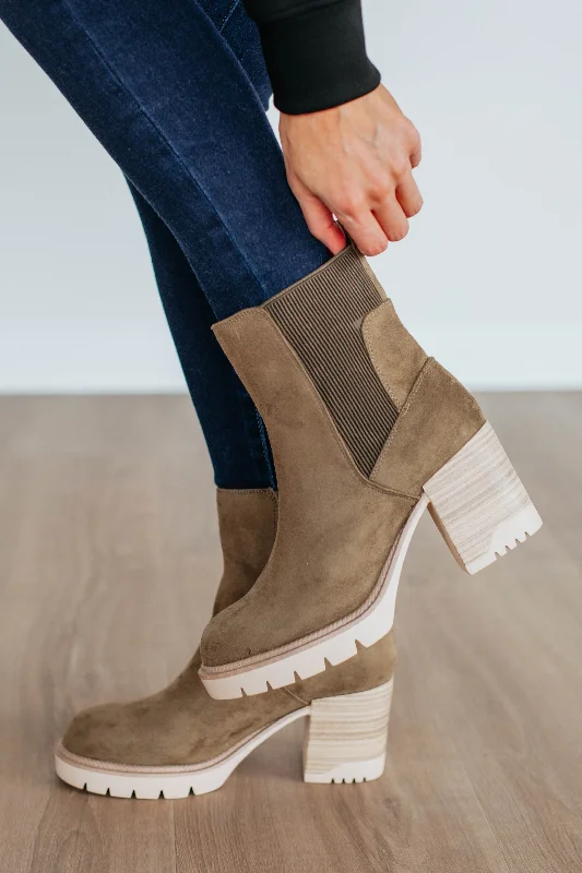 women's booties for eveningAnywhere With You Boots - Khaki