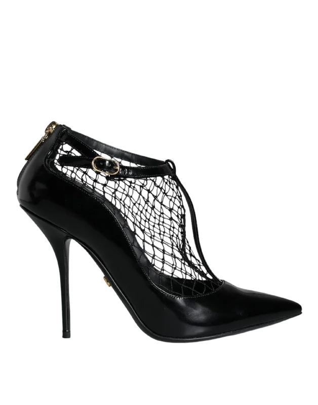 Women's metallic leather stiletto heel pumps with a reflective surfaceDolce & Gabbana Mesh Patent Leather Heels Pumps Women's Shoes Women's metallic leather stiletto heel pumps with a reflective surfaceDolce & Gabbana Mesh Patent Leather Heels Pumps Women's Shoes