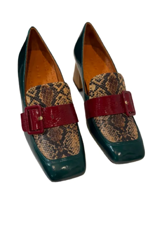 Women's cocktail party stiletto heel pumps with a unique patternWomen Vynte Leather Shoes In Forest Women's cocktail party stiletto heel pumps with a unique patternWomen Vynte Leather Shoes In Forest