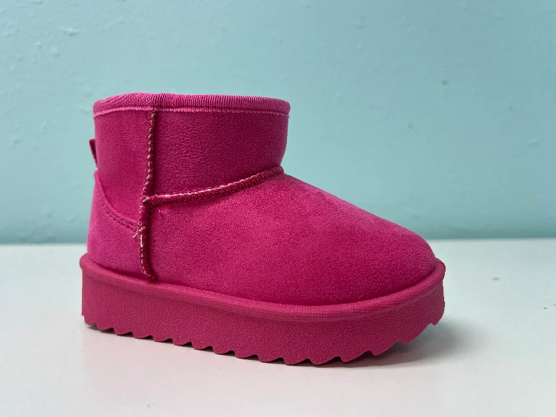 women's suede bootiesEFRON-20A TODDLERS Fuchsia