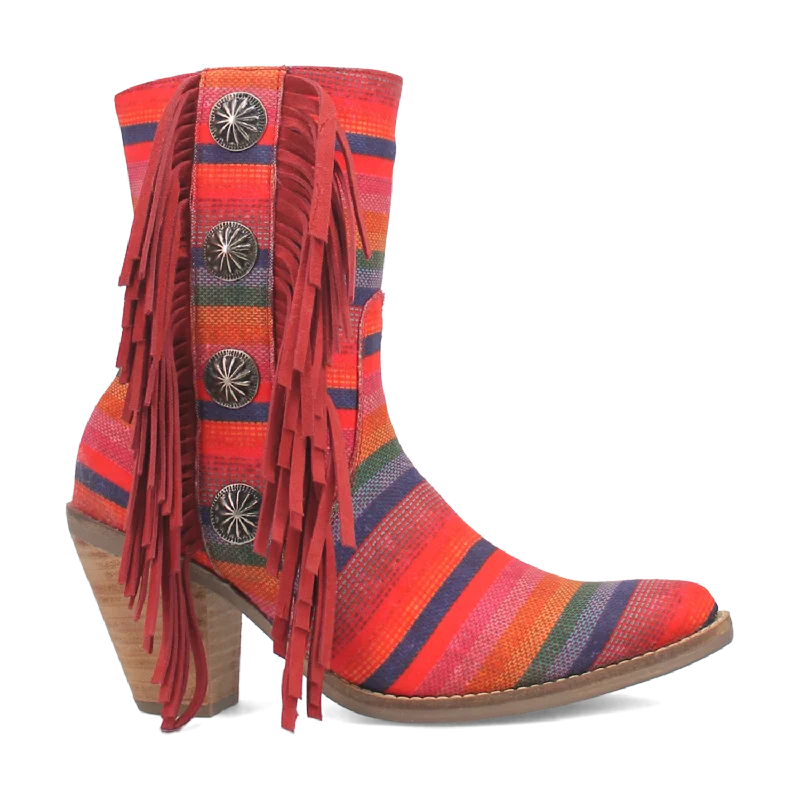 women's booties for hikingCHILI PEPPER LEATHER BOOTIE