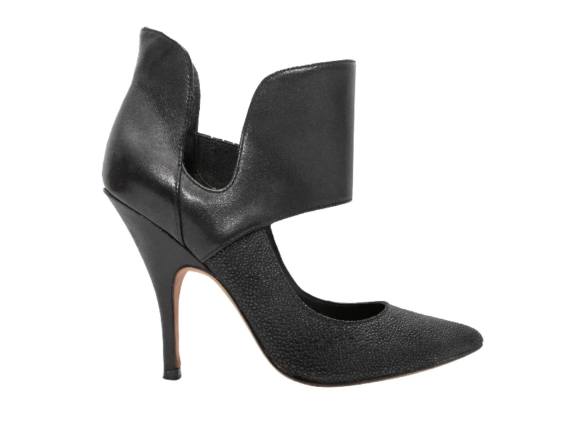 women's booties with side cutoutsBlack Jean Michel Cazabat Cutout Booties Size 36.5