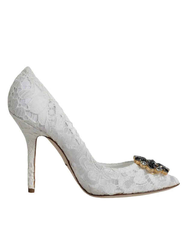 Women's arch - support stiletto heel pumps for better comfortDolce & Gabbana Taormina Lace Crystal Heel Pumps Women's Shoes Women's arch - support stiletto heel pumps for better comfortDolce & Gabbana Taormina Lace Crystal Heel Pumps Women's Shoes