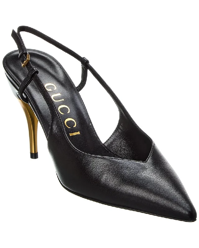 Women's peach stiletto heel pumps for a soft and feminine appealGucci Leather Slingback Pump Women's peach stiletto heel pumps for a soft and feminine appealGucci Leather Slingback Pump
